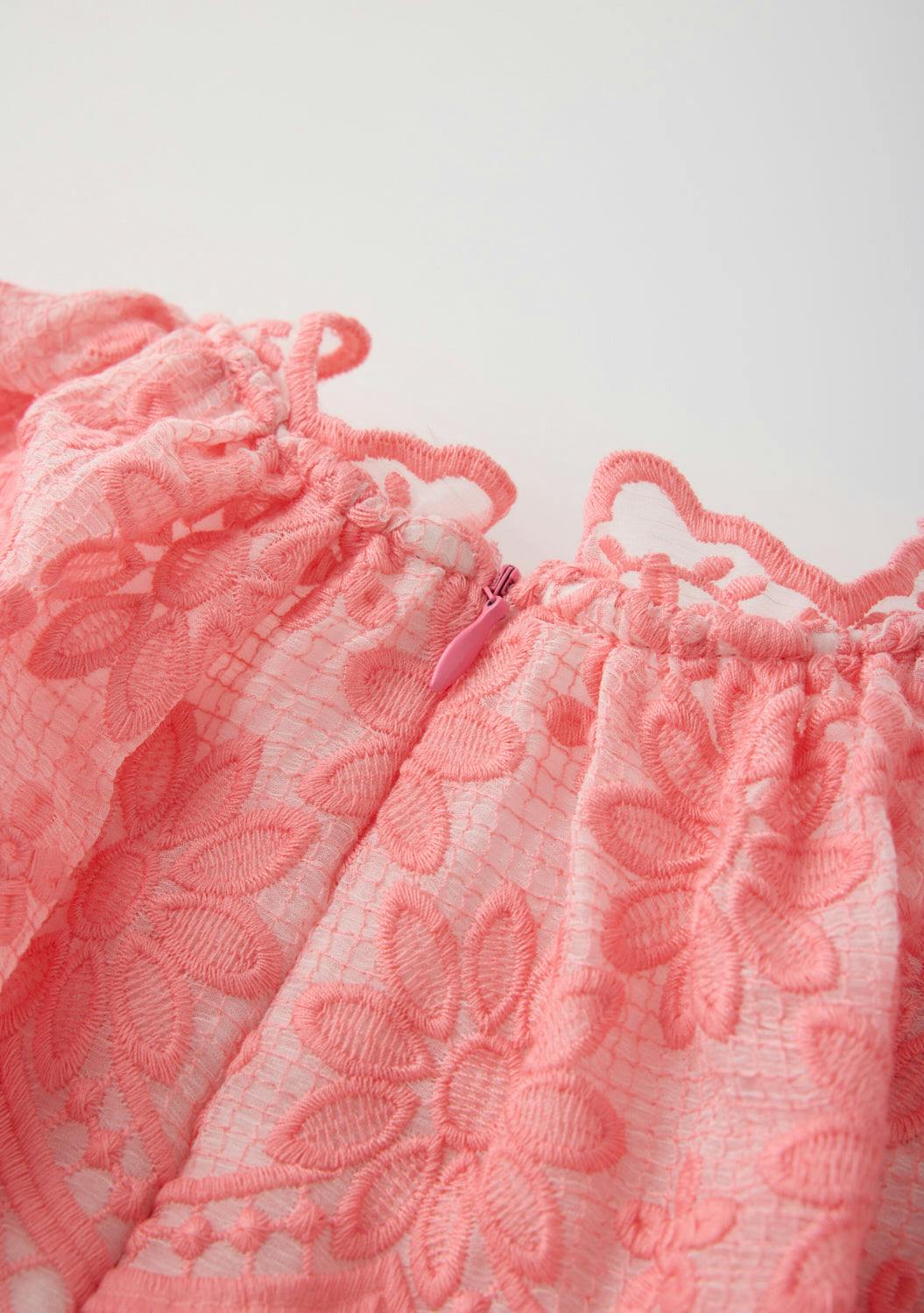 Kaia Lace Embroidered Mini Dress