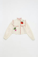 VEGETABLES  EMBROIDERY SHIRT ANGORA