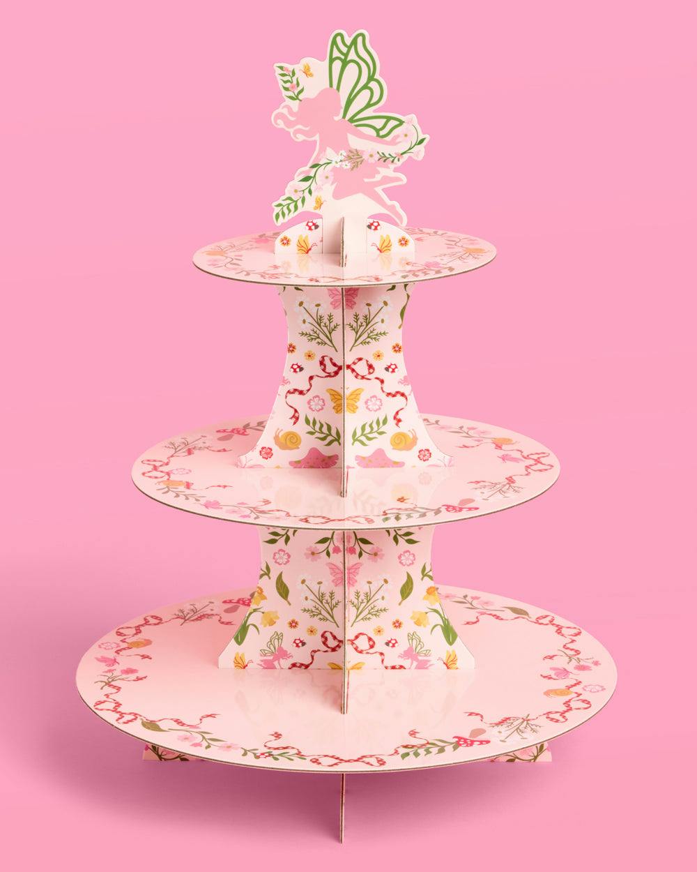 Garden Fairy Cupcake Tower - 3 tiered display