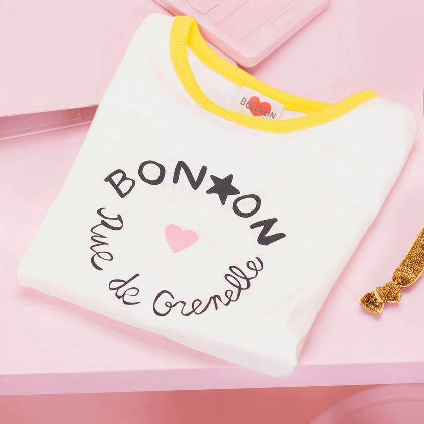BONTON Napo Baby Ringer Tee 25 Ans - Milk