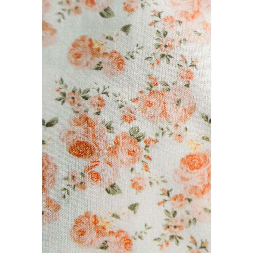 Coral Petal Blooms Timeless Floral Ruffle Zipper Pouch