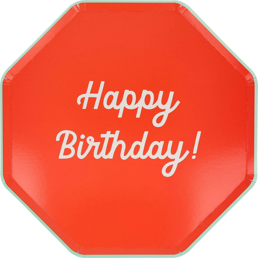 Mixed Happy Birthday Dinner Plates