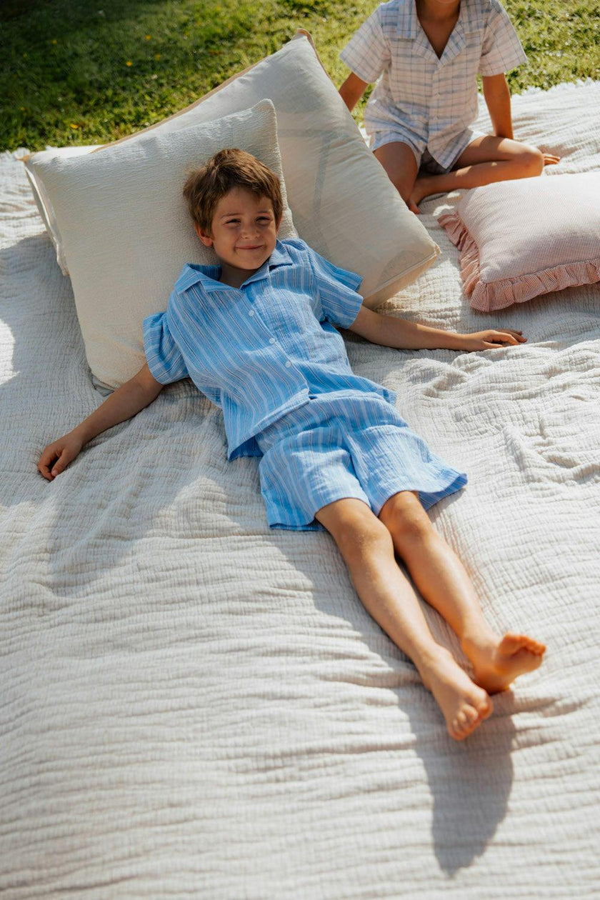 Pyjama garçon Rieur à Rayures bleues