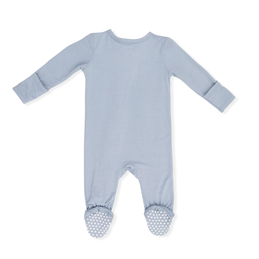 Solid Niagara Mist - 2 Way Zipper Footie