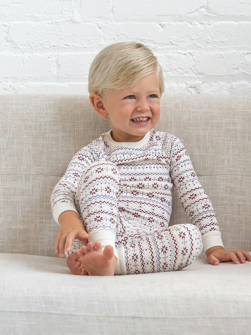 2 Piece Long Sleeve Jammie Set - Bluen Fairisle