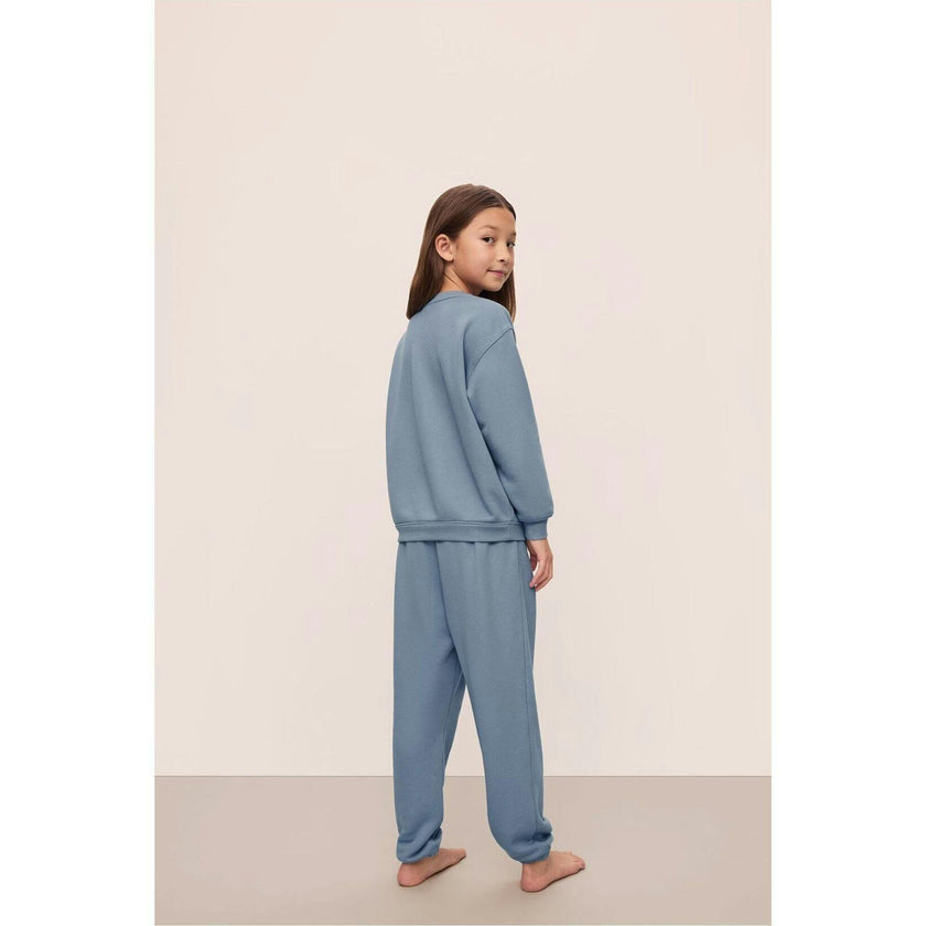 Kid's French Terry Sweatshirt and Jogger Set, Blue