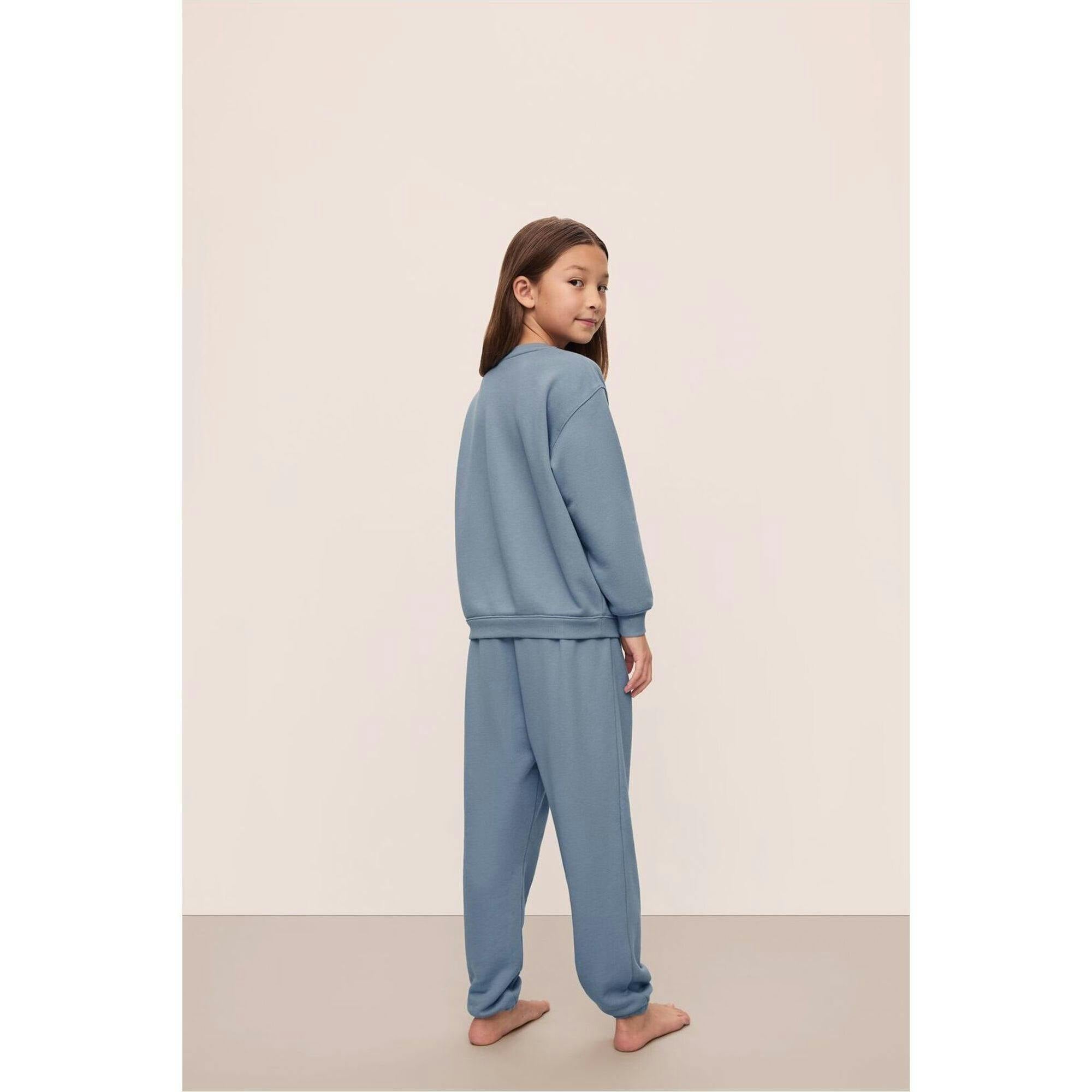 Kid's French Terry Sweatshirt and Jogger Set, Blue