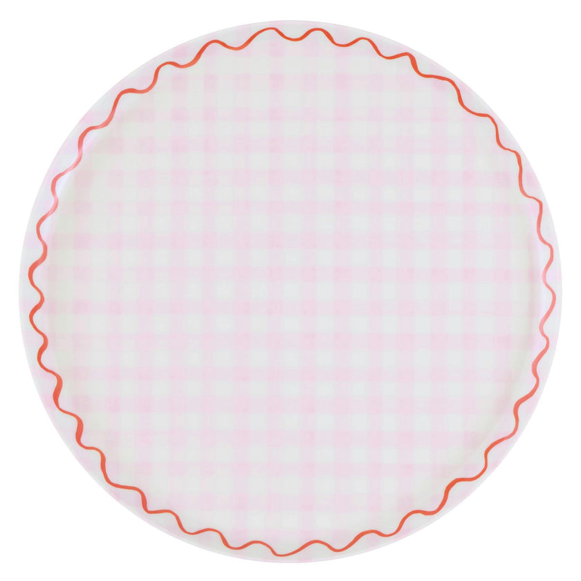 Gingham Reusable Large Plates