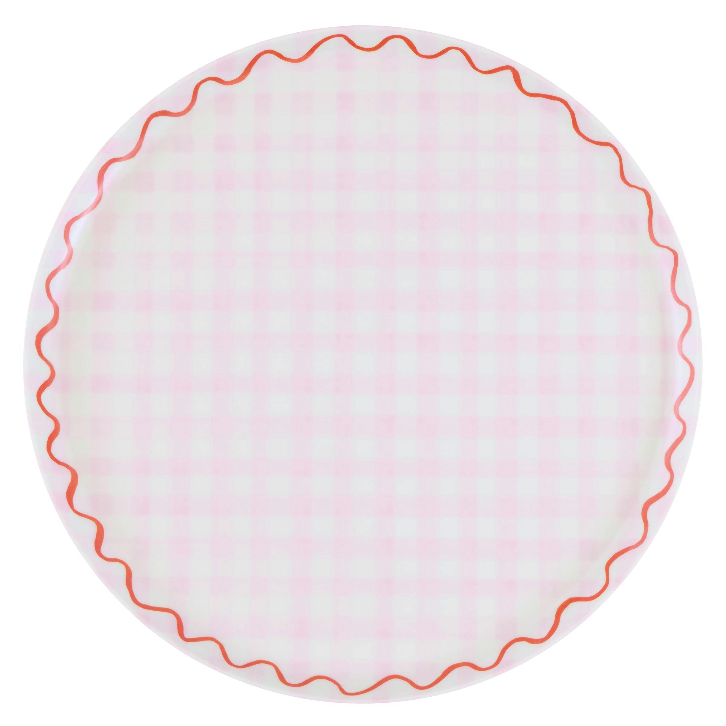 Gingham Reusable Large Plates