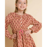 Long Sleeve Collar Dress with Velvet Tie