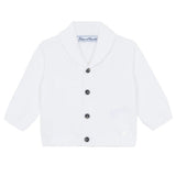 TARTINE ET CHOCOLAT Shawl Collar Knit Baby Blazer - White