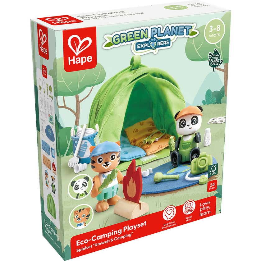 Hape: Eco-Camping Playset - 24pc Wooden Nature Toy
