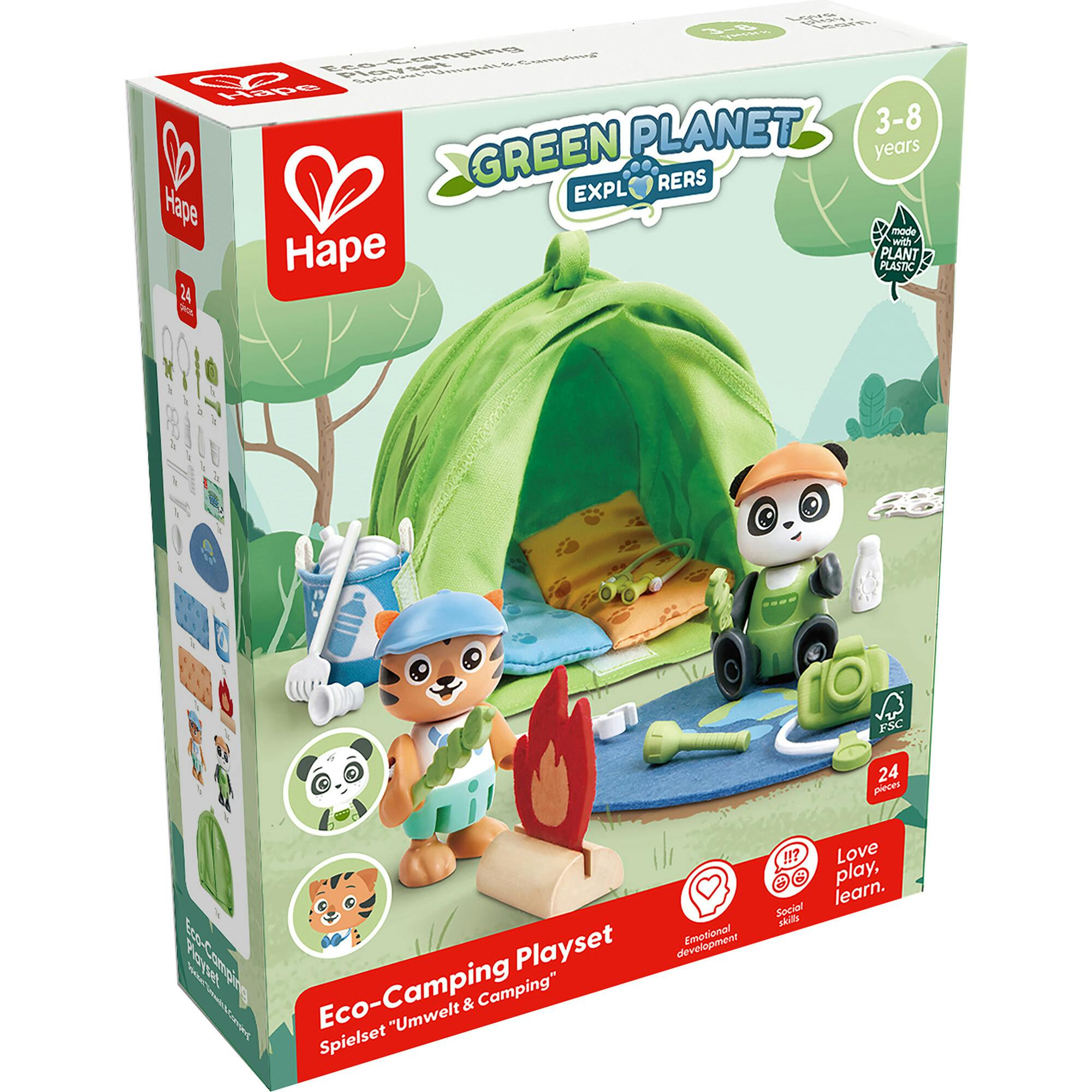 Hape: Eco-Camping Playset - 24pc Wooden Nature Toy