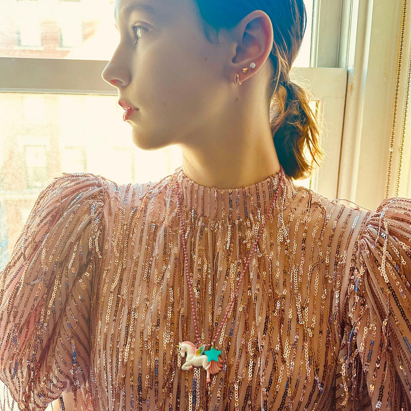 RAINBOW UNICORN CHARM NECKLACE
