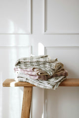 Evergreen Gingham QUILTED 6 Layer Gauze Blanket