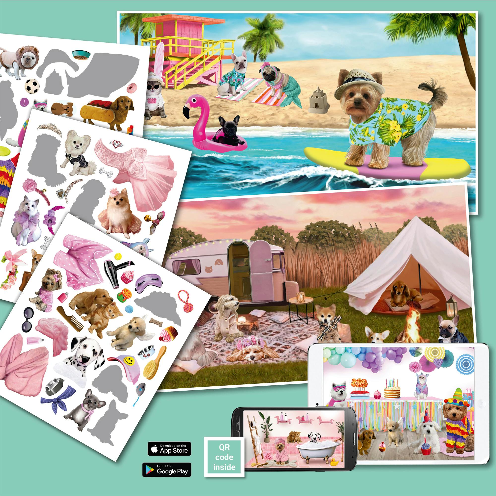 Panorama Sticker Book: Cute Animals