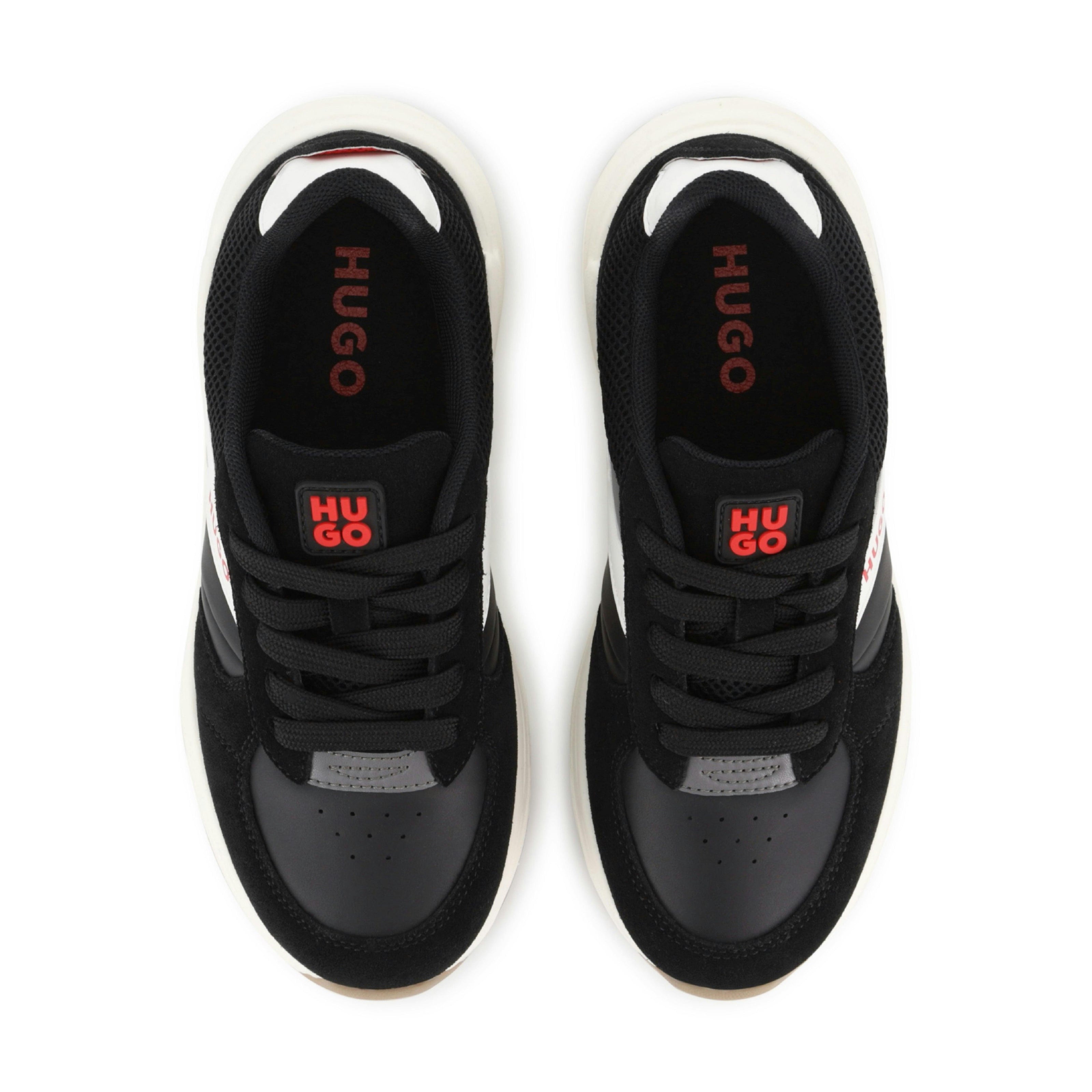 Black Faux Suede Sneakers