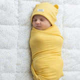 Rib Swaddle & Beanie Set Sunshine