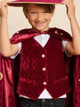 Kids Burgundy Vest Waistcoat