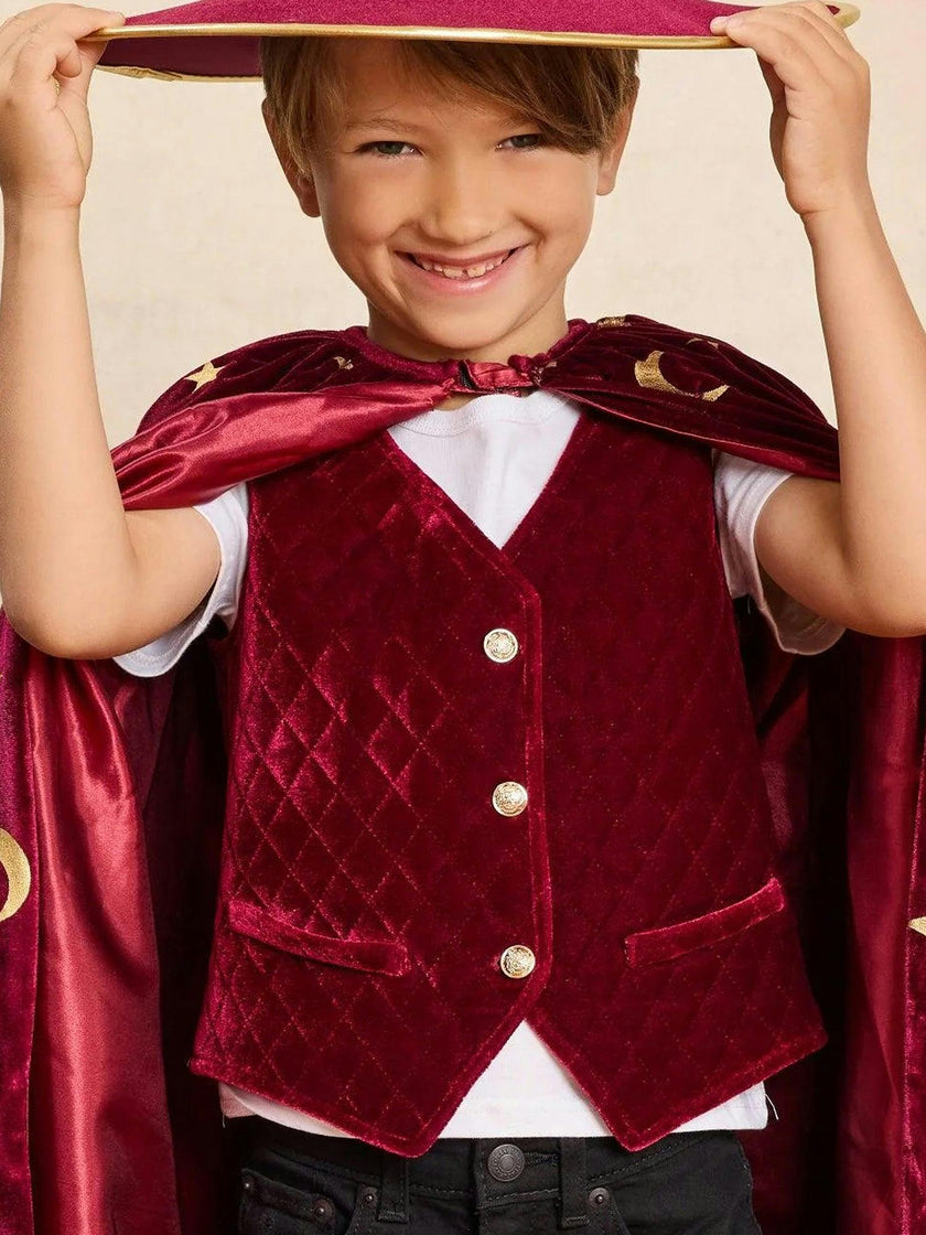 Kids Burgundy Vest Waistcoat