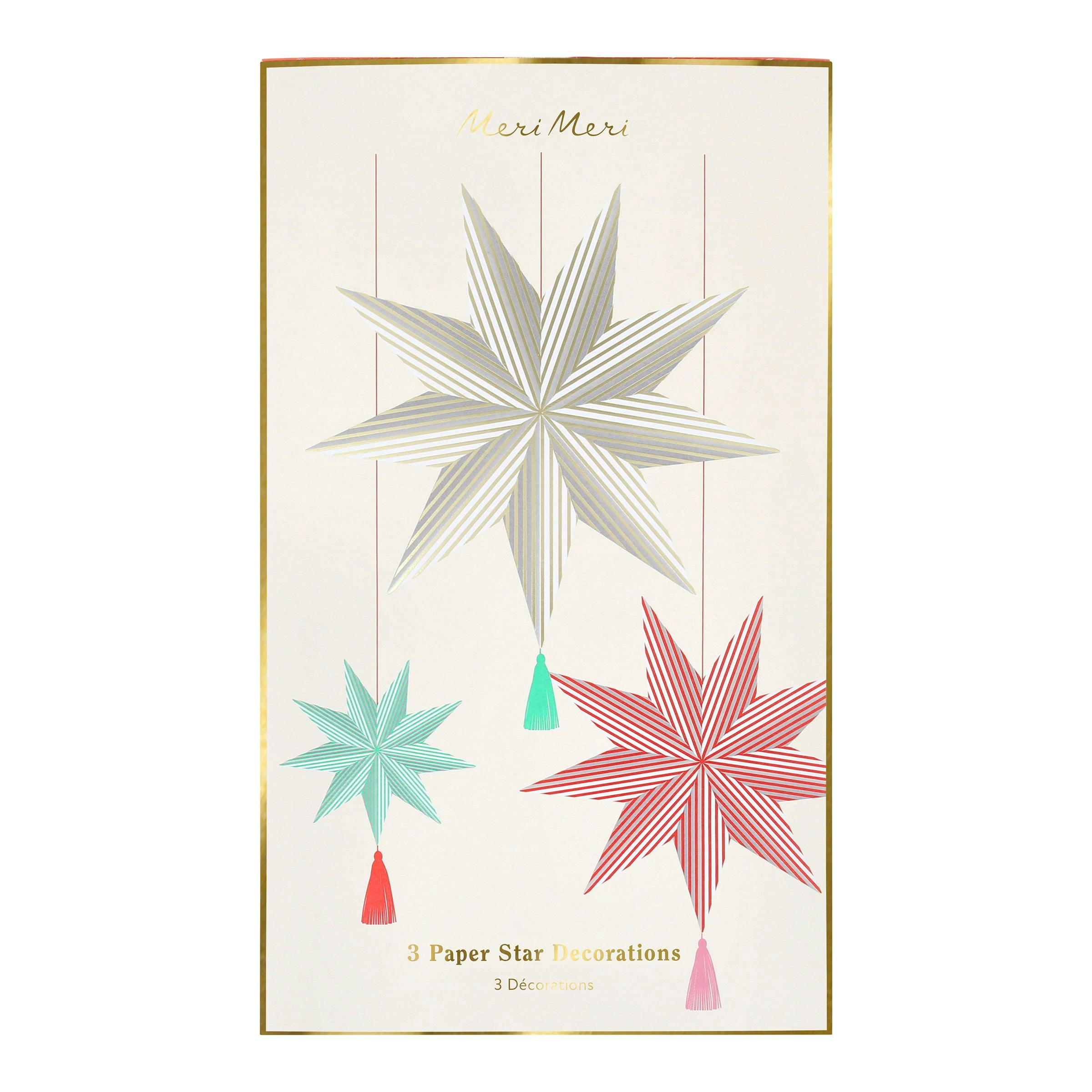 Stripe Star Decorations