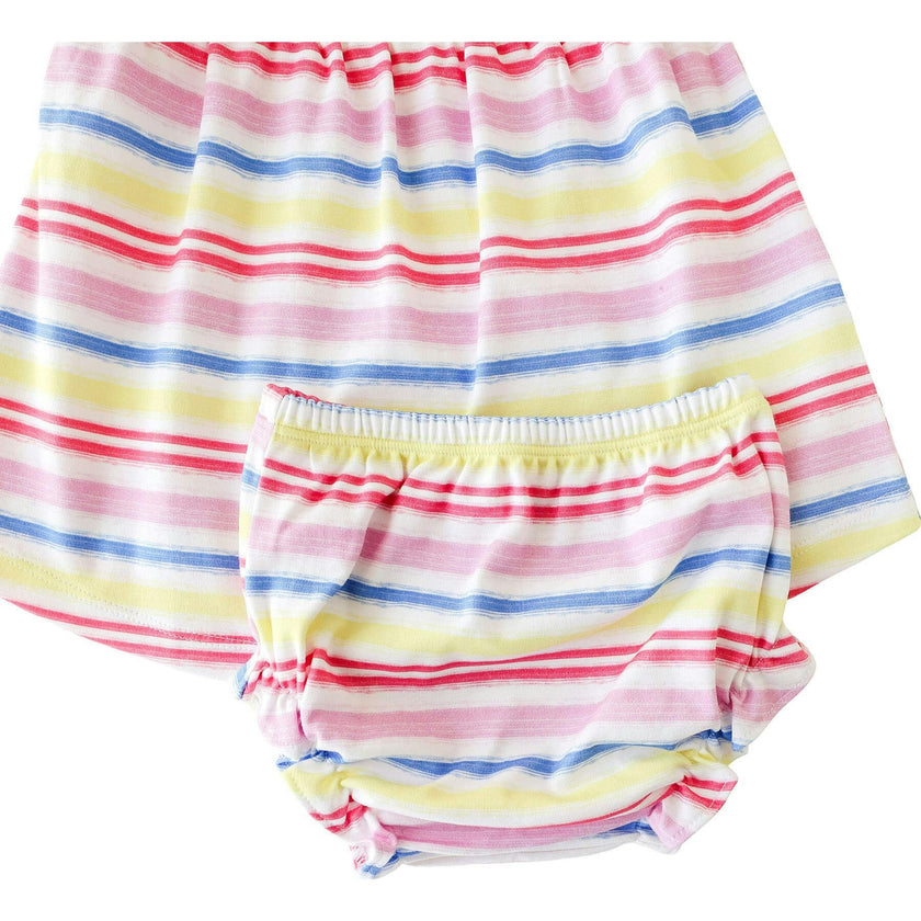 Rainbow Stripe Smocked Tank Dress