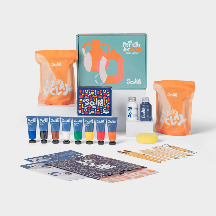 Home Pottery Kit with Paint Set