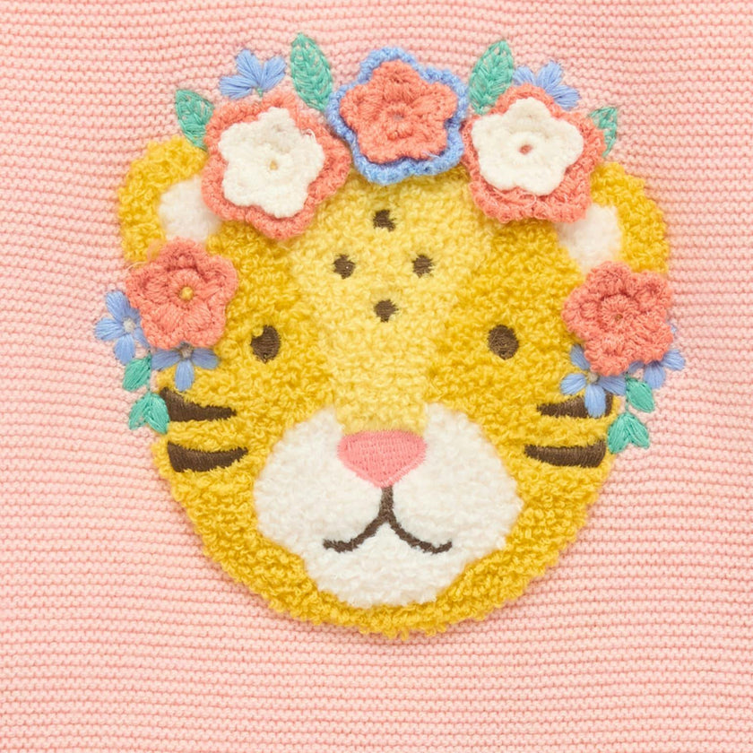 Embroidered Frida Jumper Guava Melange