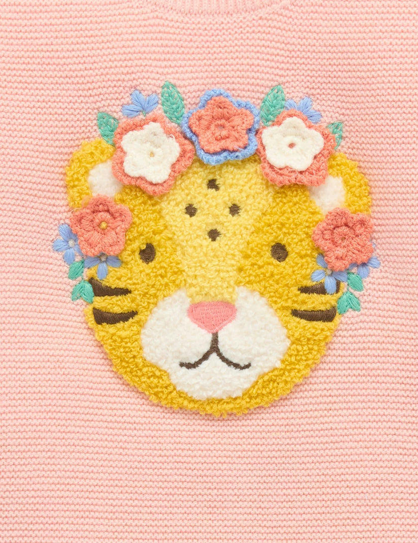 Embroidered Frida Jumper Guava Melange