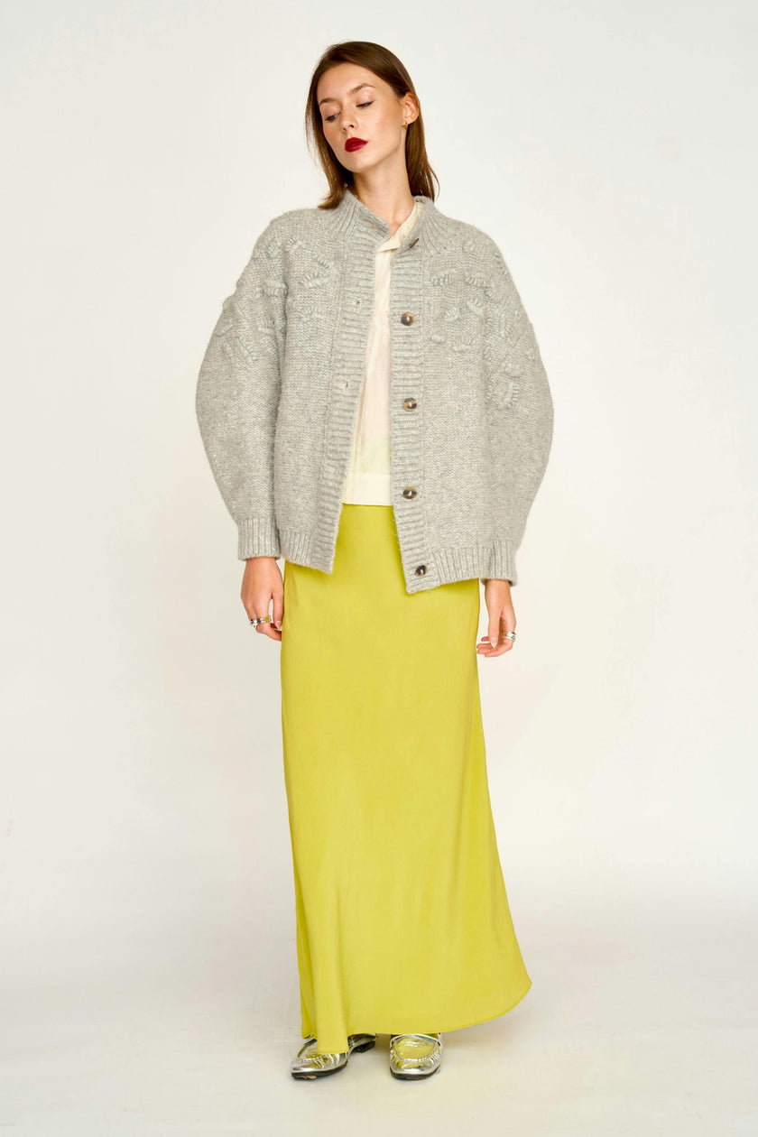 Cusco Shell Cardigan in Dove Grey