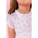 Blush Bows Ruffle Dress