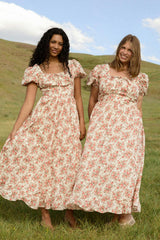 Amira Dress in Ivory Heritage Rose