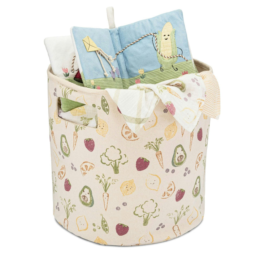 Clementine Fruits & Veggies Canvas Storage Bin