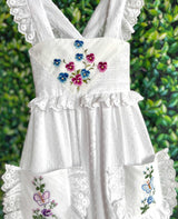 8y Heirloom Handkerchief Dress - Blue & Purple Butterflies