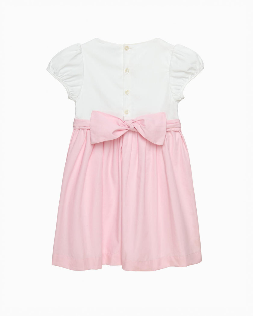 Rose Hand Smocked Dress in Pink