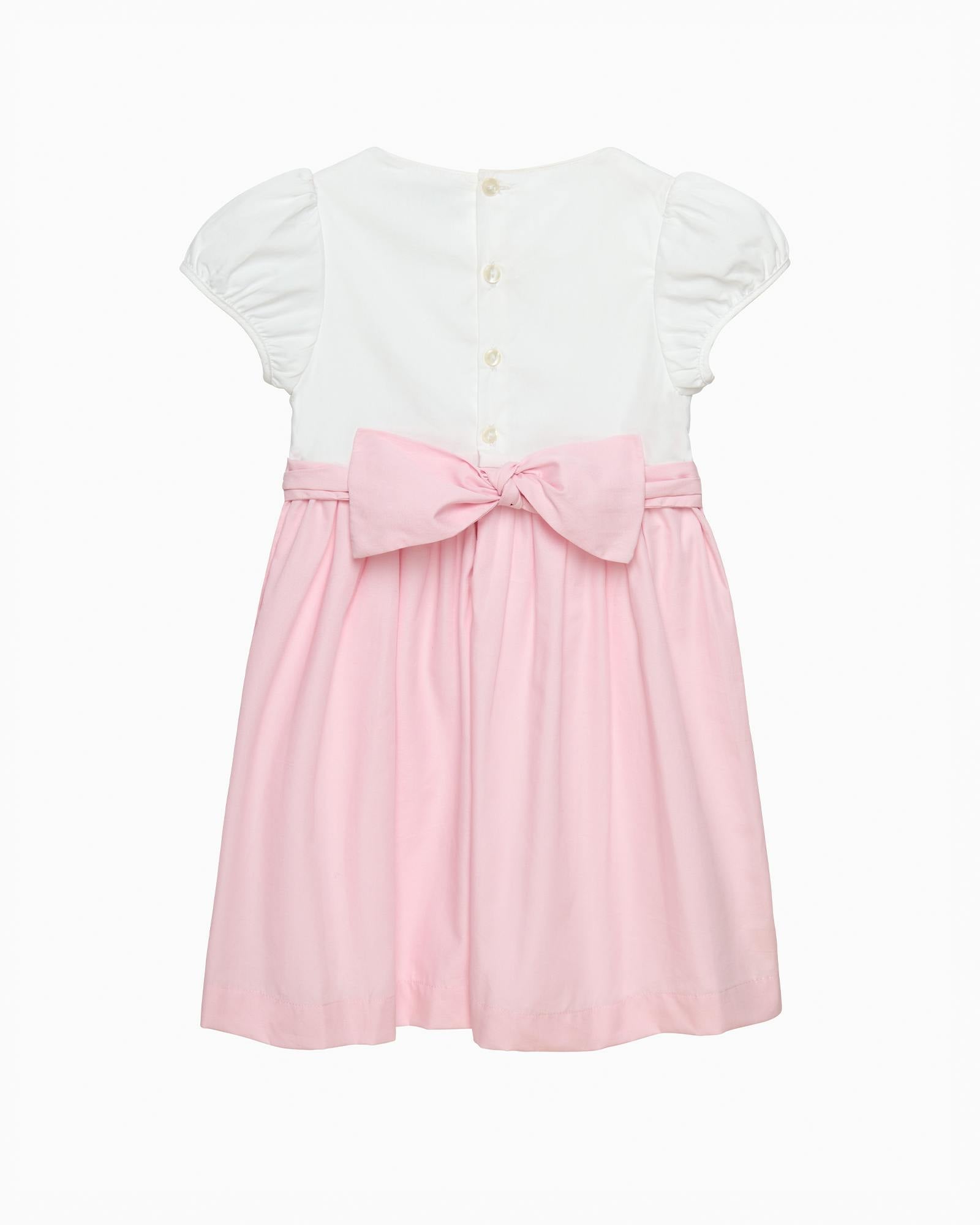 Rose Hand Smocked Dress in Pink