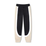 Black & Beige Color-Block Tracksuit
