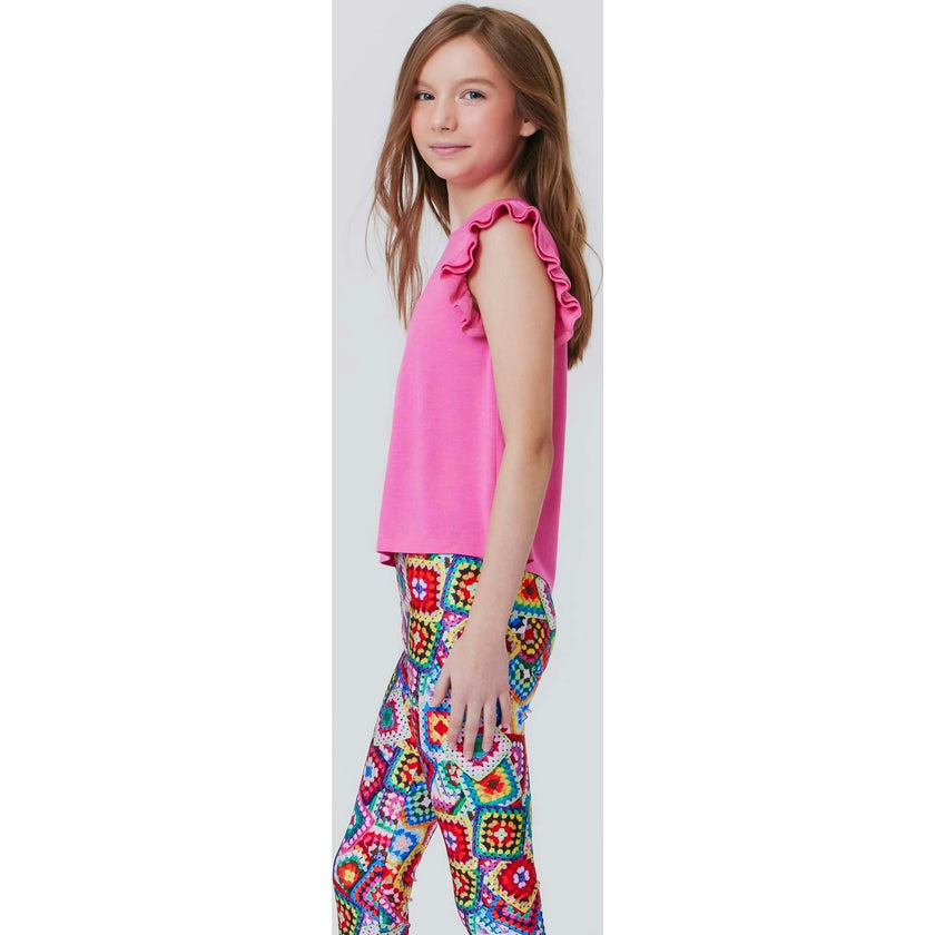 Girls Ruffle Crop Top