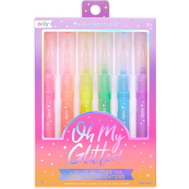 Oh My Glitter! Neon Highlighters - Set of 6