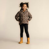 Alex Reversible Puffer Leopard Hearts