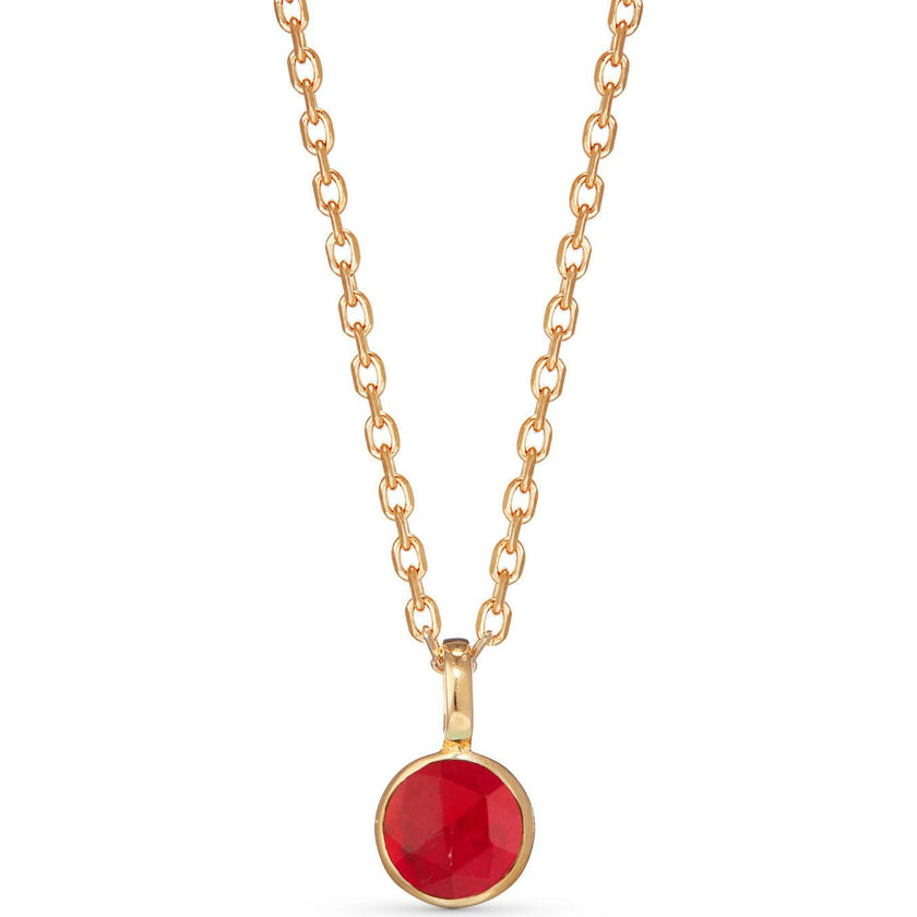 Personalized Birthstone Necklace, 14k Gold Plated