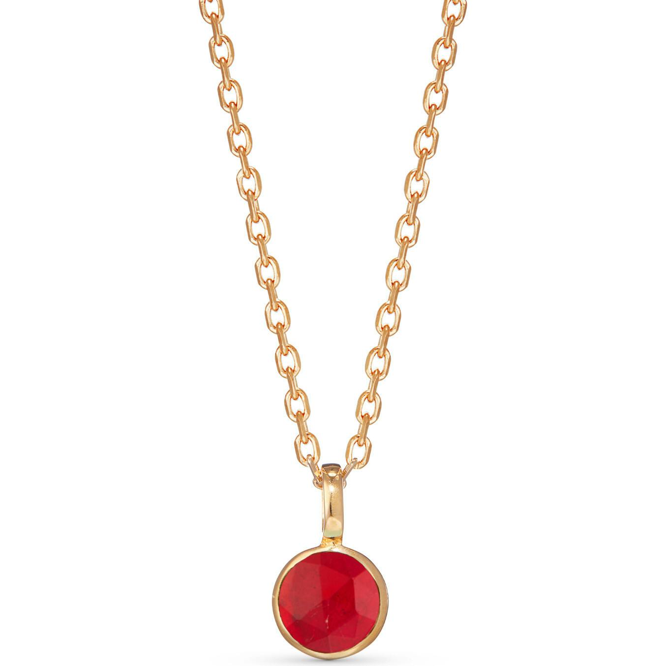 Personalized Birthstone Necklace, 14k Gold Plated