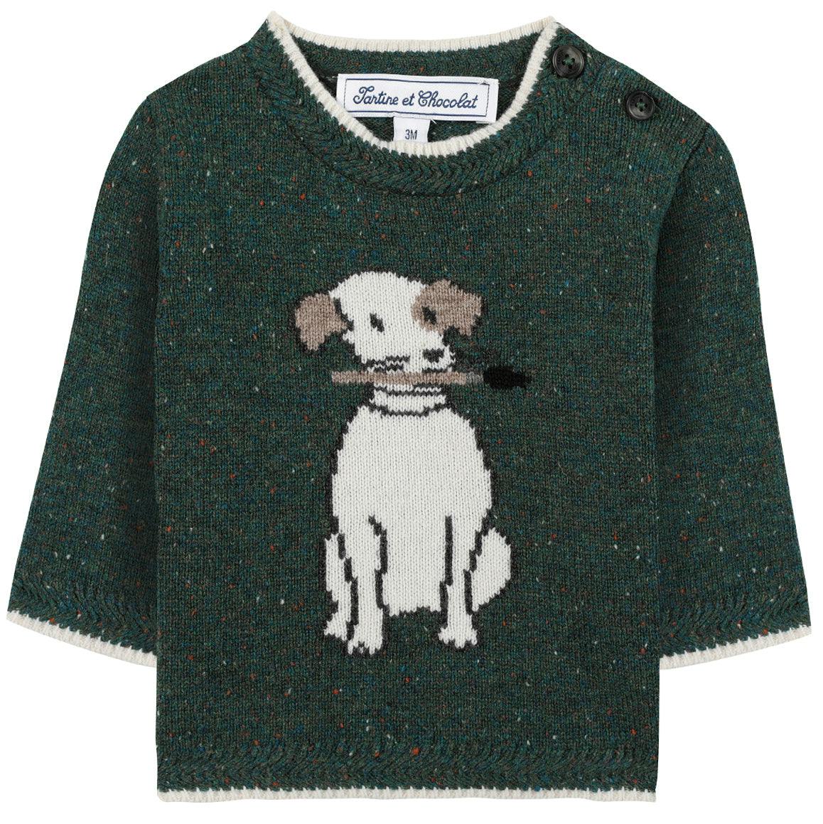 TARTINE ET CHOCOLAT Painter Puppy Baby Sweater