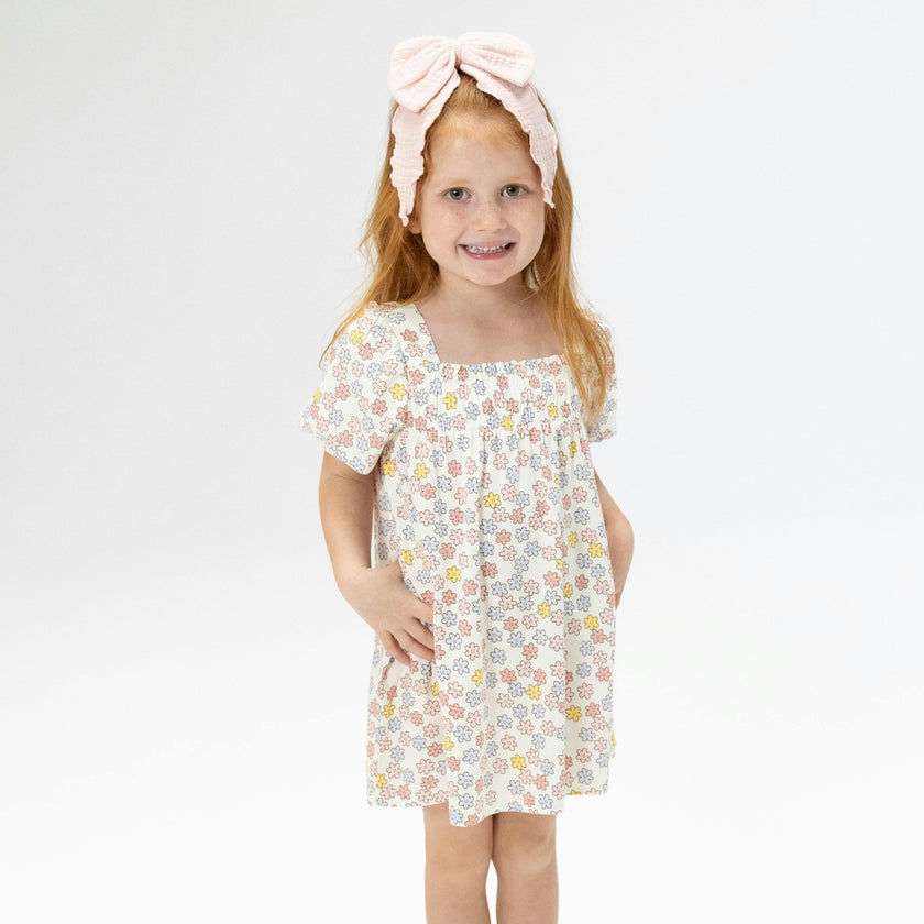 Sarah Floral - Puff Sleeve Dress with Bloomer
