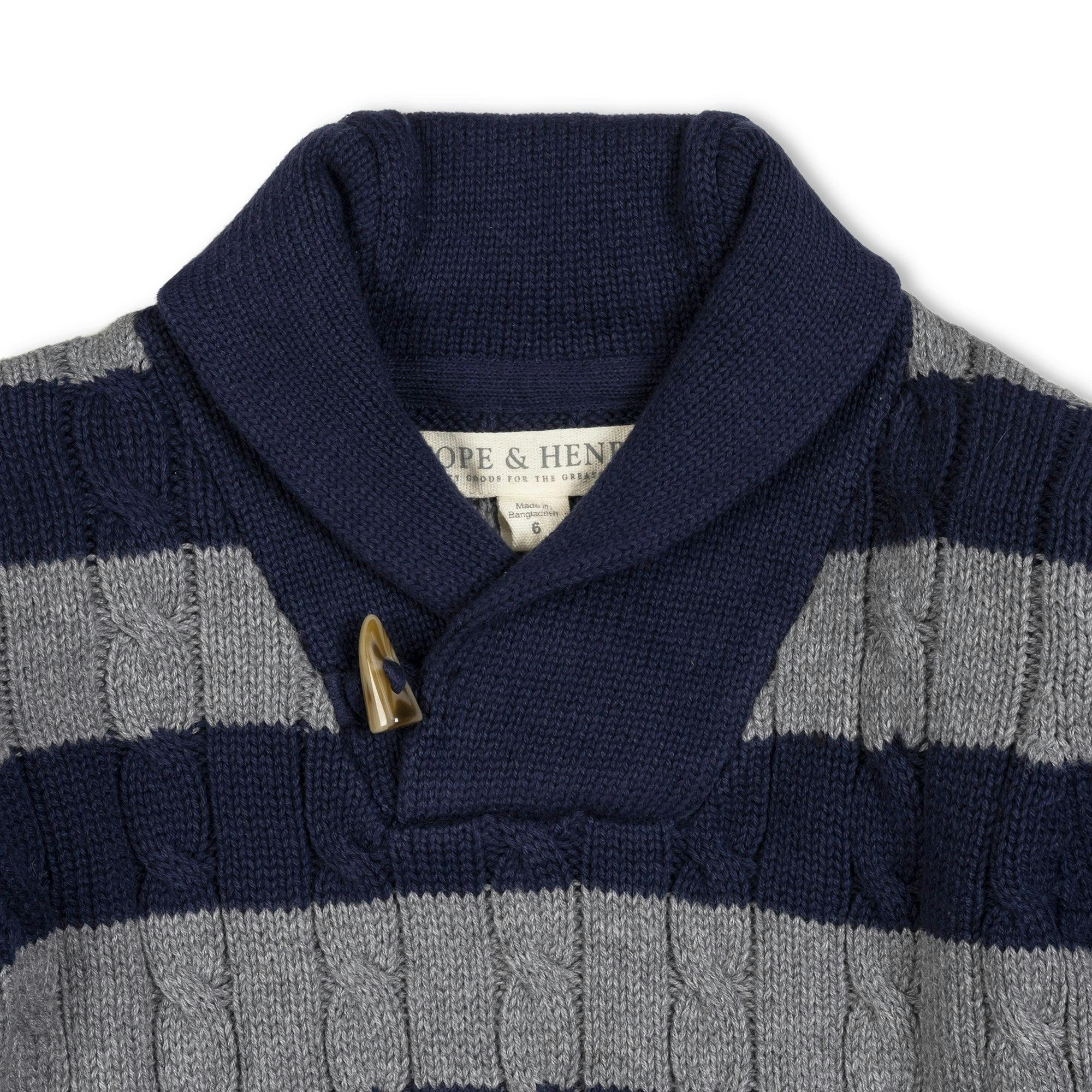 Shawl Collar Cable Sweater