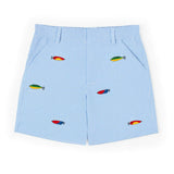 Jr. Cord Short W/Embroidered Fishing Lures