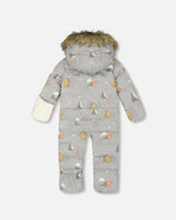 One-Piece Baby Snug Snowsuit Designed for Car Seat