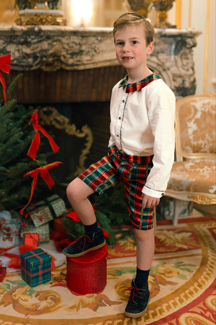WILLIAM TARTAN ROUGE DRESSY SET
