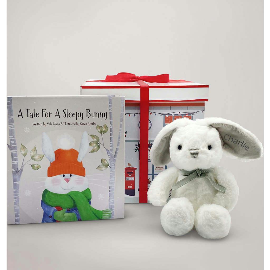 A Tale For A Sleepy with Personalized Little Grey Soft Toy