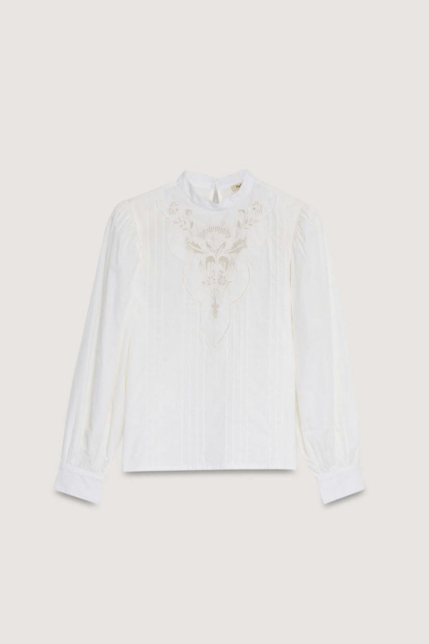 Nara Woman Blouse Moonlight White